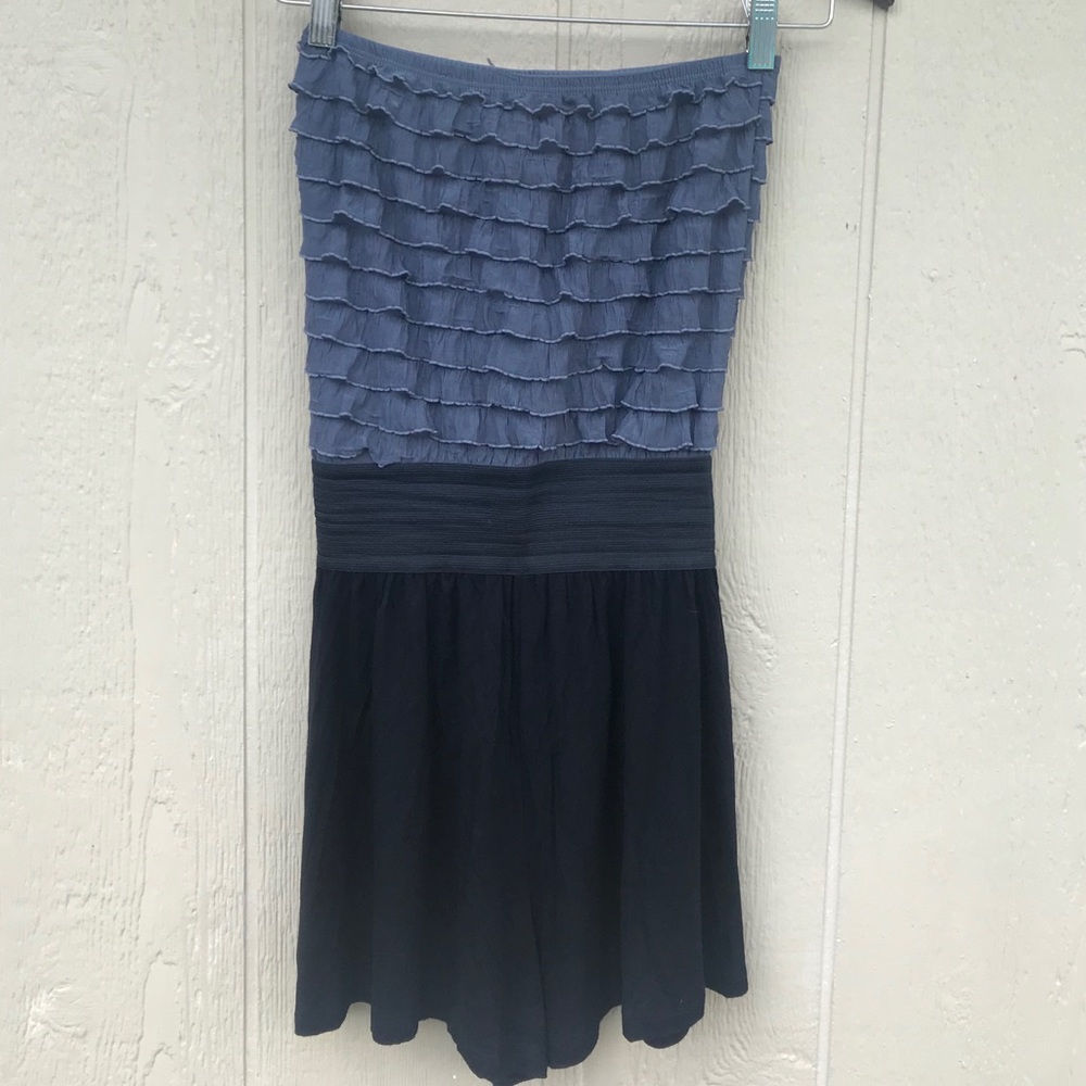 Ruffle Top Strapless Romper